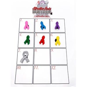 Breast cancer awareness shoe Charms